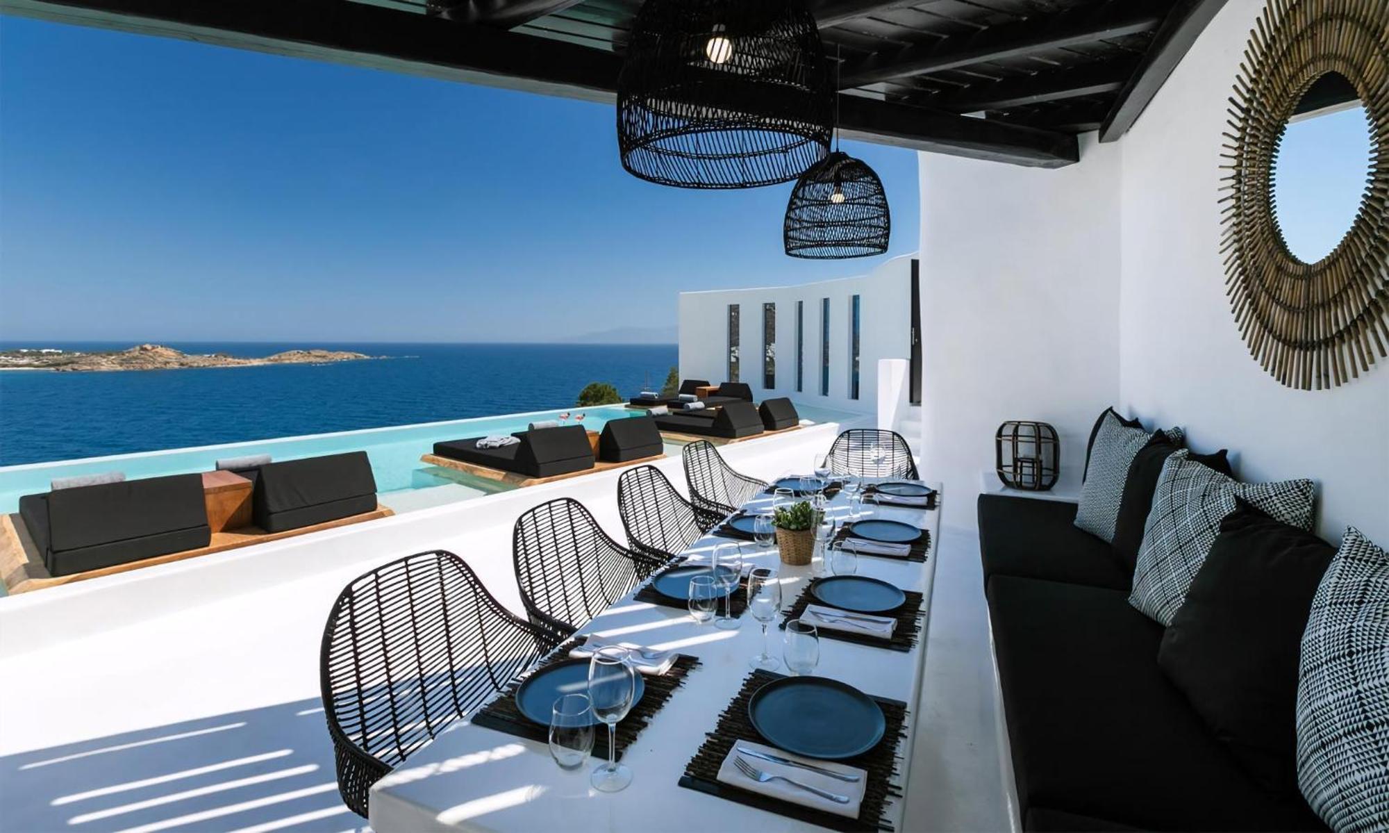 Villa Magnificent Mykonos Rikei 5 Bedrooms Unique Aegean Sea Views Private Infinity Pool Outdoor Jacuzzi Psarou *