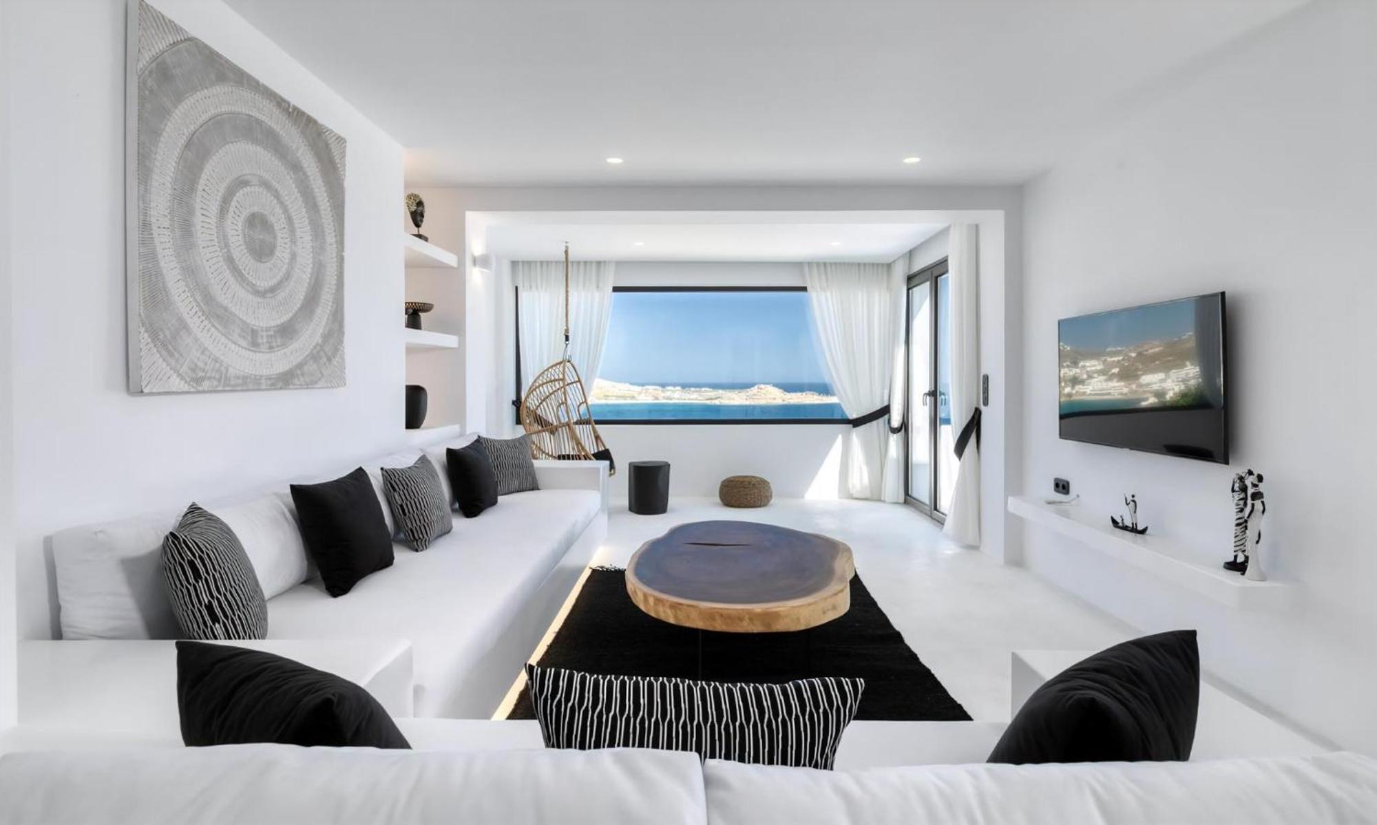 Magnificent Mykonos Rikei 5 Bedrooms Unique Aegean Sea Views Private Infinity Pool Outdoor Jacuzzi Psarou Psarou (Mykonos)